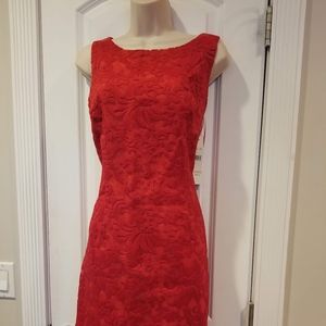 Chetta B Sleeveless Red Lace Dress NWT Size12